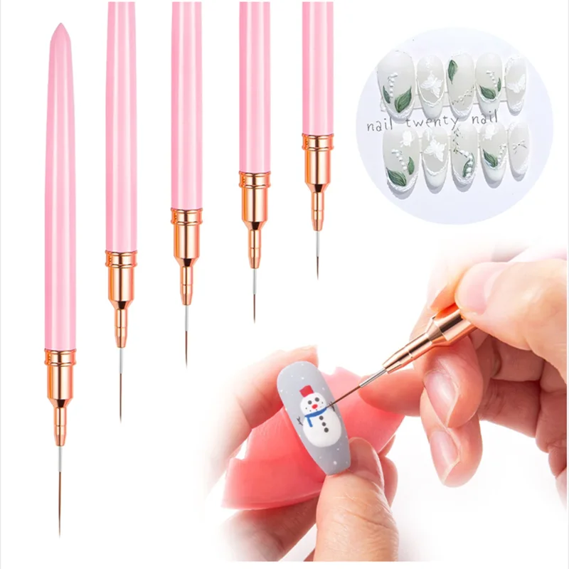 5pc/1set Nail Art Liner Brushe - Resin Art Gel incelemesi ve fiyatı