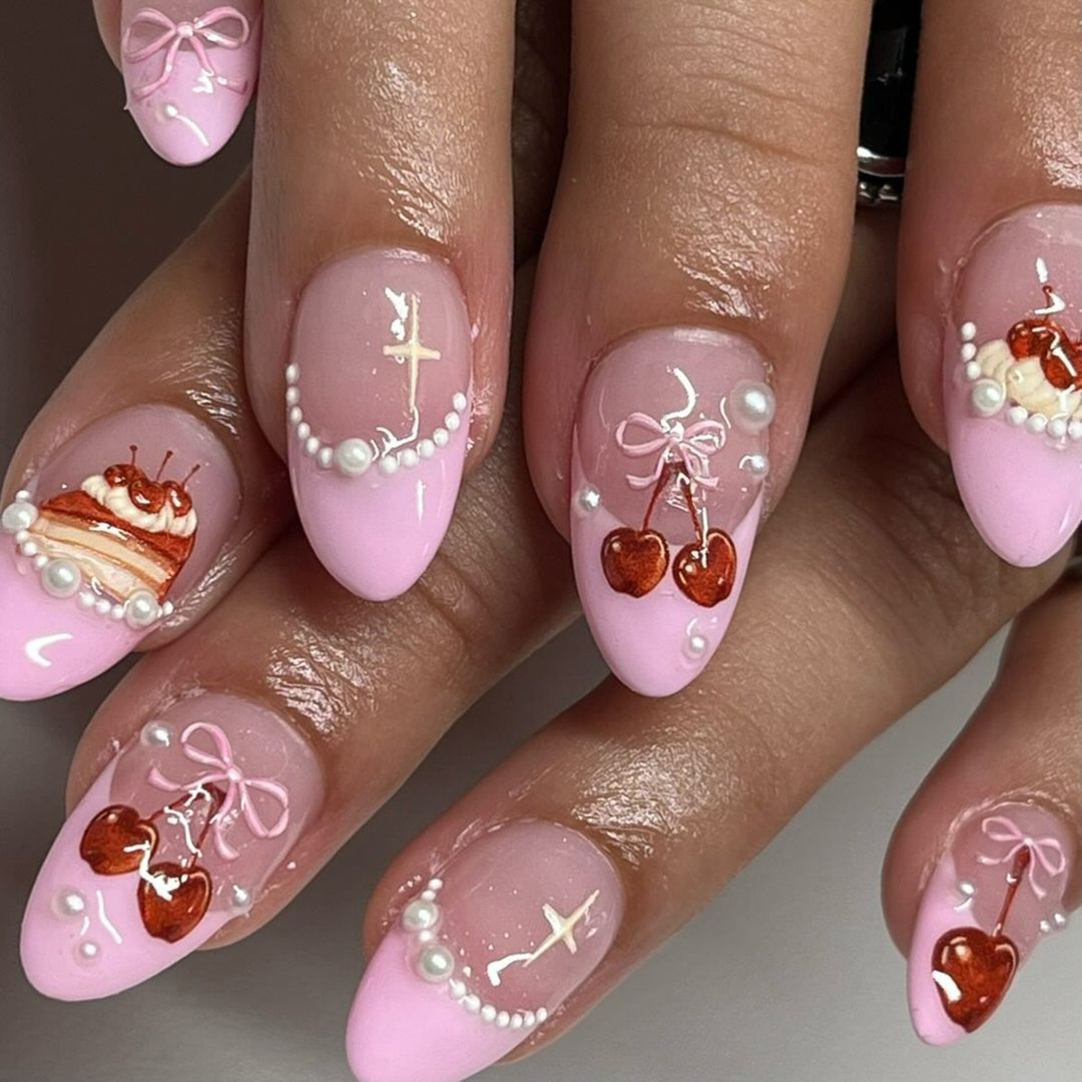 24pcs Ins Short Almond False N - Resin Art Flowers incelemesi ve fiyatı