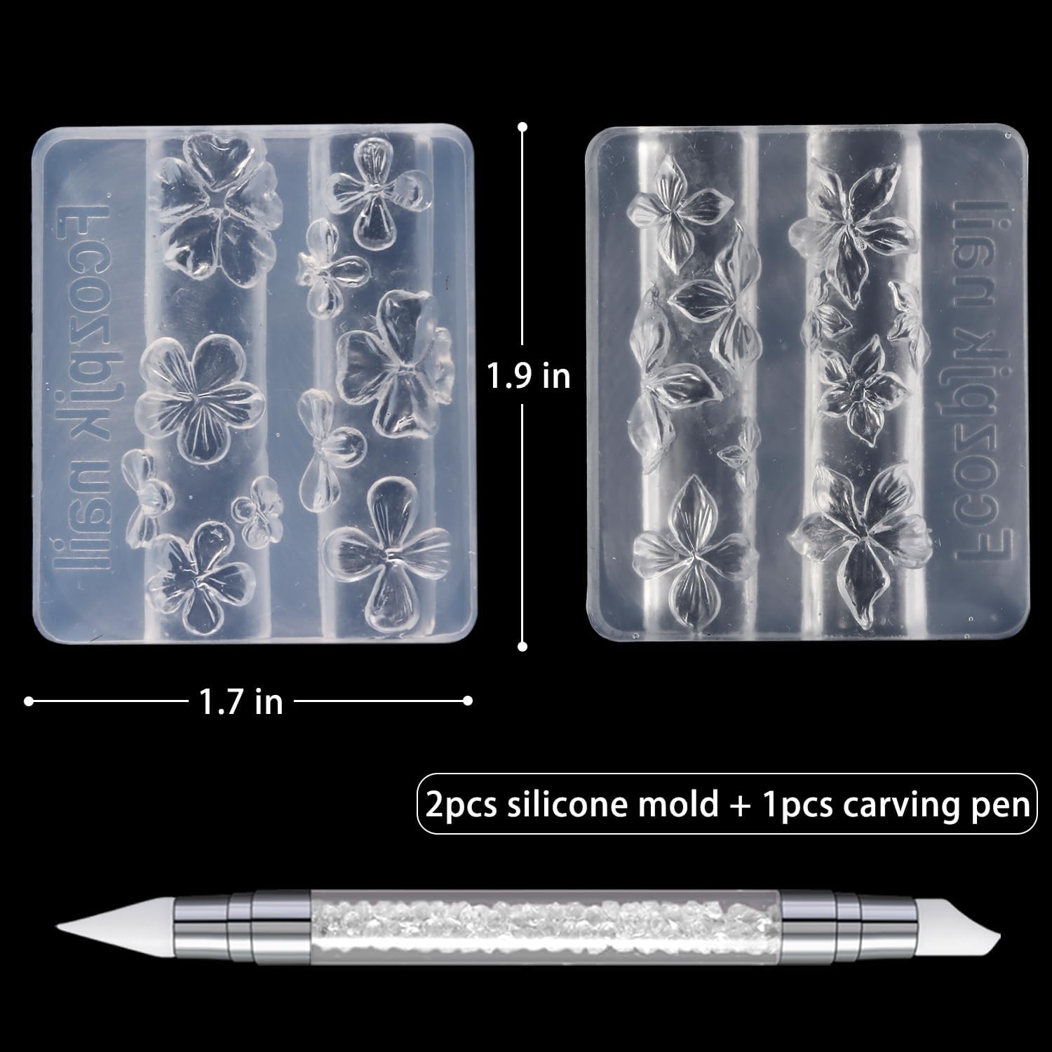 Silicone Nail Art Molds, 2PCS  - Resin Art Images incelemesi ve fiyatı