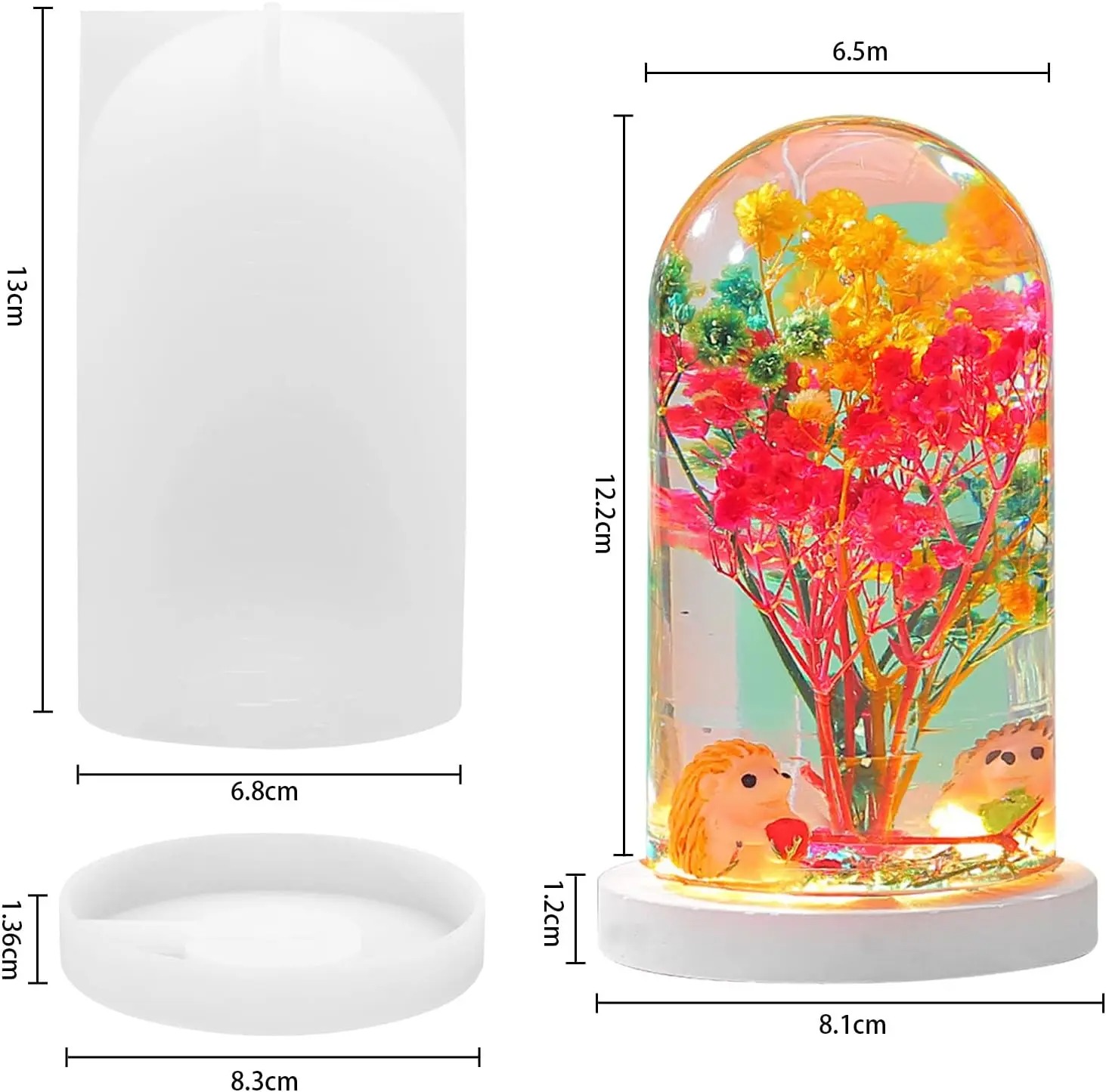 DIY Crystal Epoxy Resin Mold L - Resin Art Light incelemesi ve fiyatı
