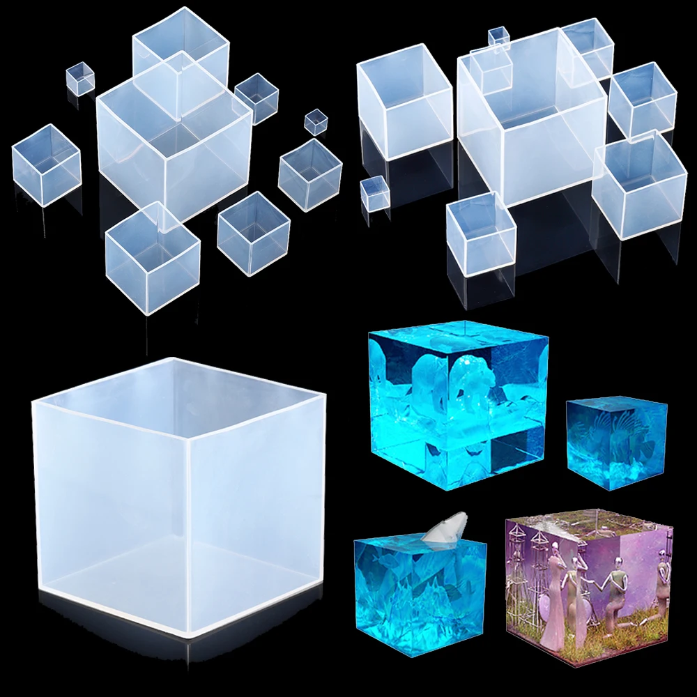 Clear Silicone Cube Molds Larg - Resin Art Cube incelemesi ve fiyatı