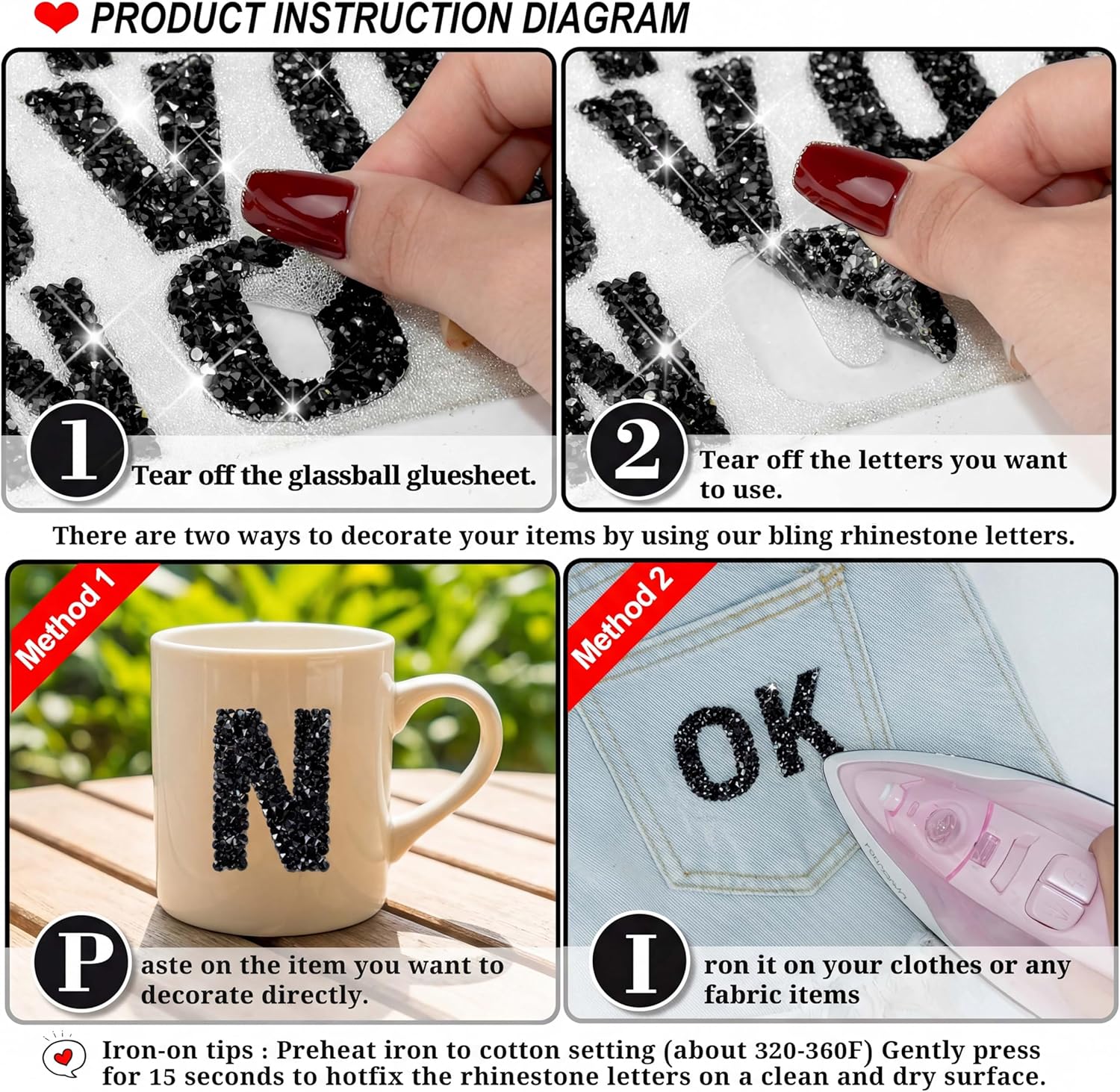 34Pcs Resin Rhinestone Alphabe - Resin Art Images incelemesi ve fiyatı