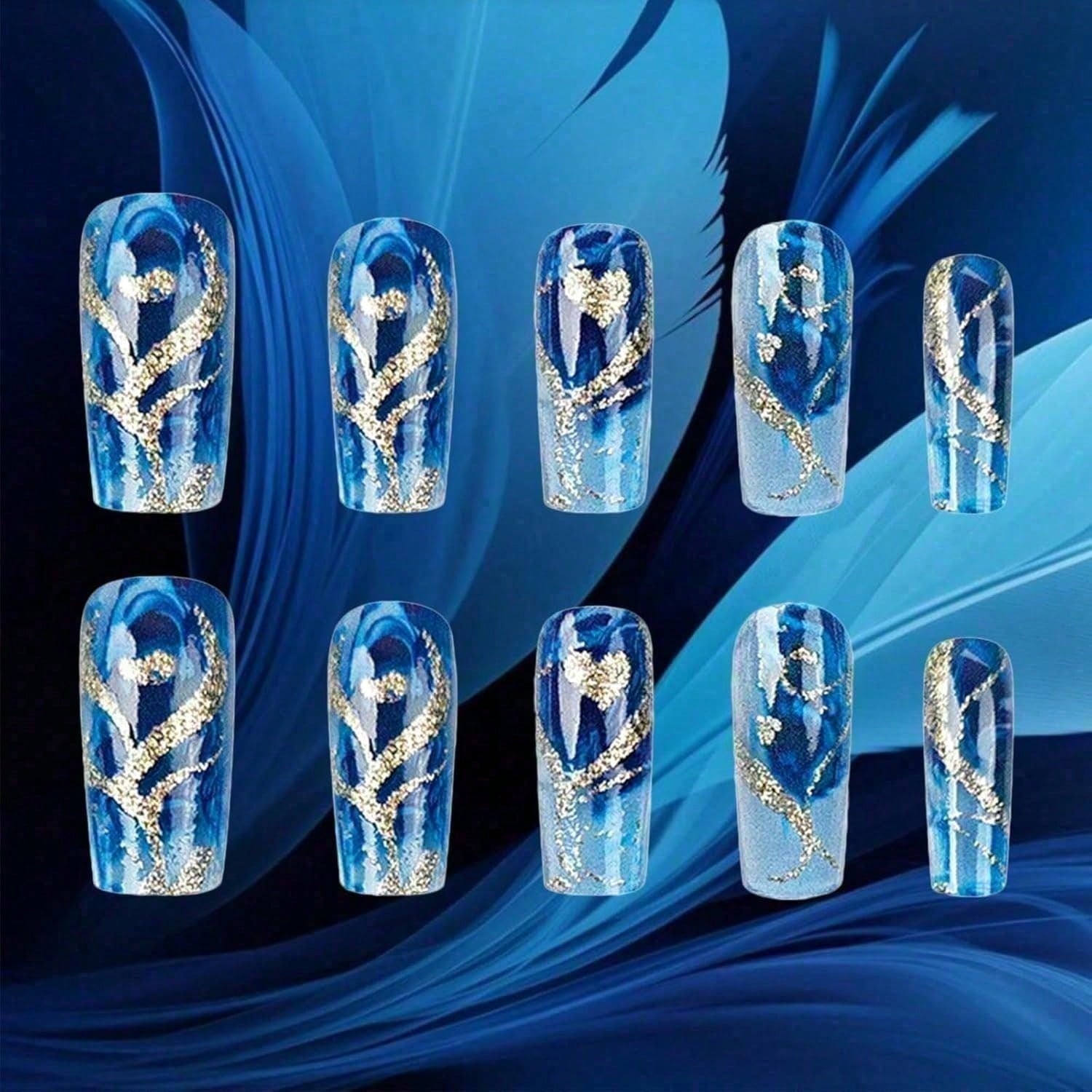 Gold Curve Sea Wave Press On N - Resin Art Ocean incelemesi ve fiyatı