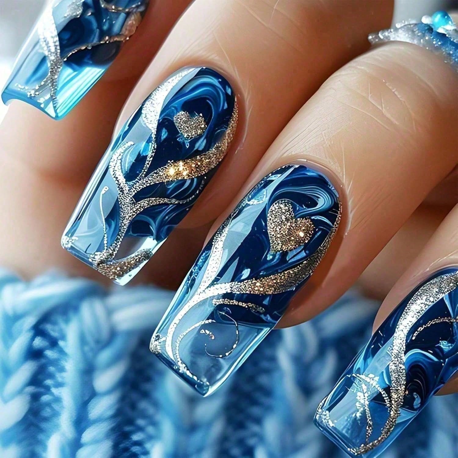 Gold Curve Sea Wave Press On N - Resin Art Ocean incelemesi ve fiyatı