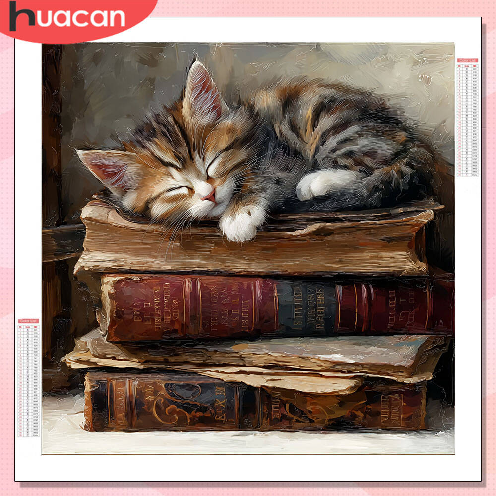 HUACAN 5D Diamond Painting Cat - Resin Art Guide Book incelemesi ve fiyatı