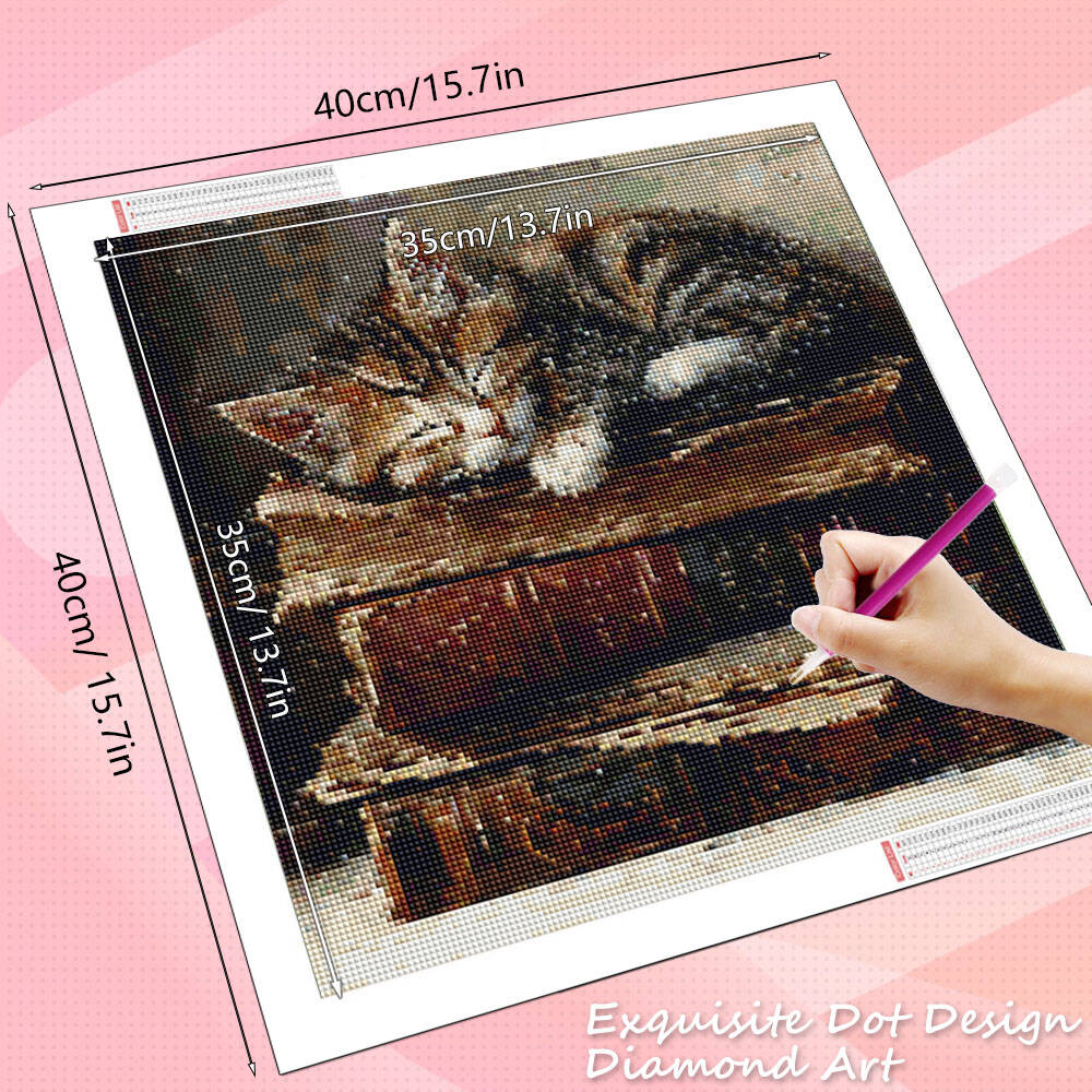 HUACAN 5D Diamond Painting Cat - Resin Art Guide Book incelemesi ve fiyatı