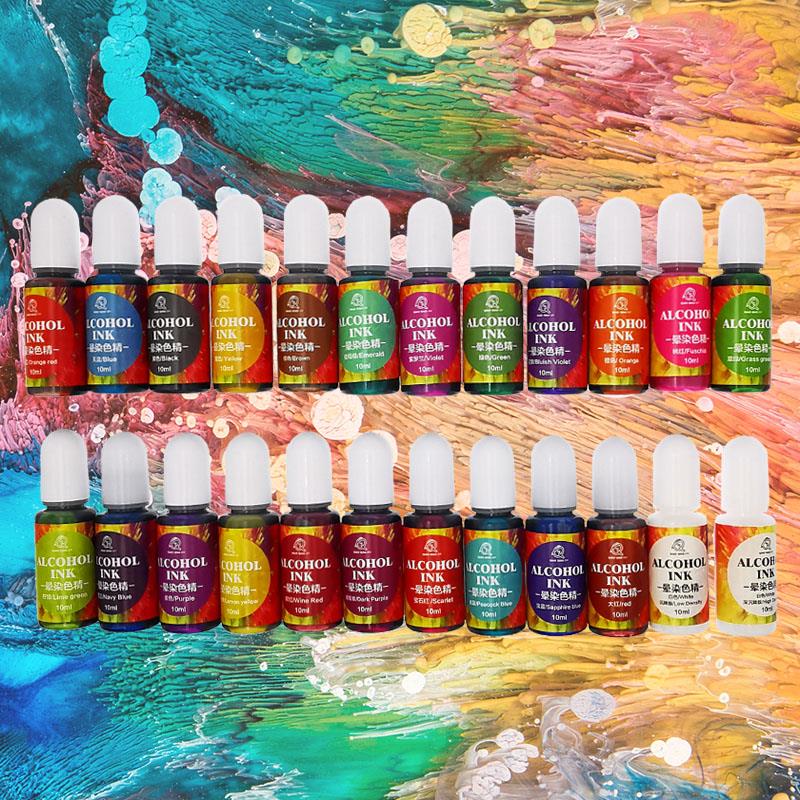 24 Color 10ml Art Ink Alcohol  - Resin Pigment Alcohol Ink incelemesi ve fiyatı