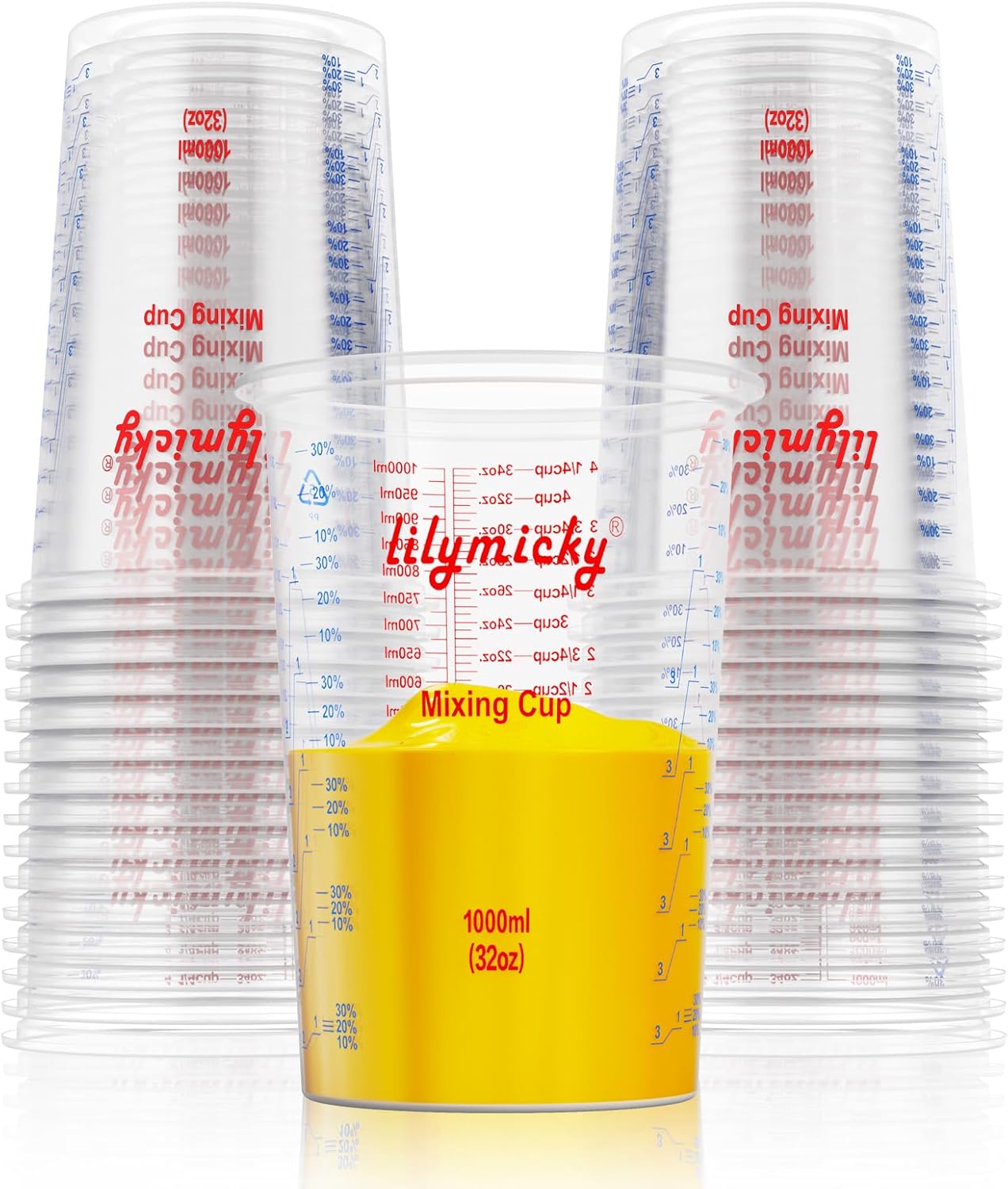25 Pack 32 oz Plastic Measurin - Resin Art Images incelemesi ve fiyatı