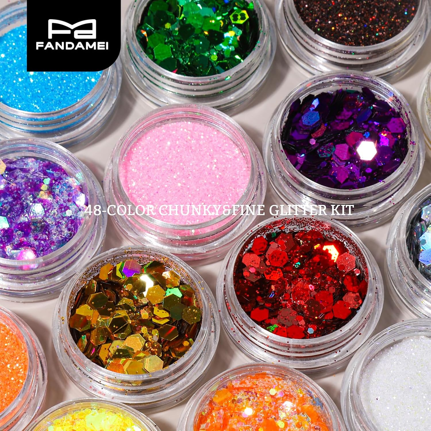 48 Color Chunky & Fine Glitter - Resin Art Images incelemesi ve fiyatı