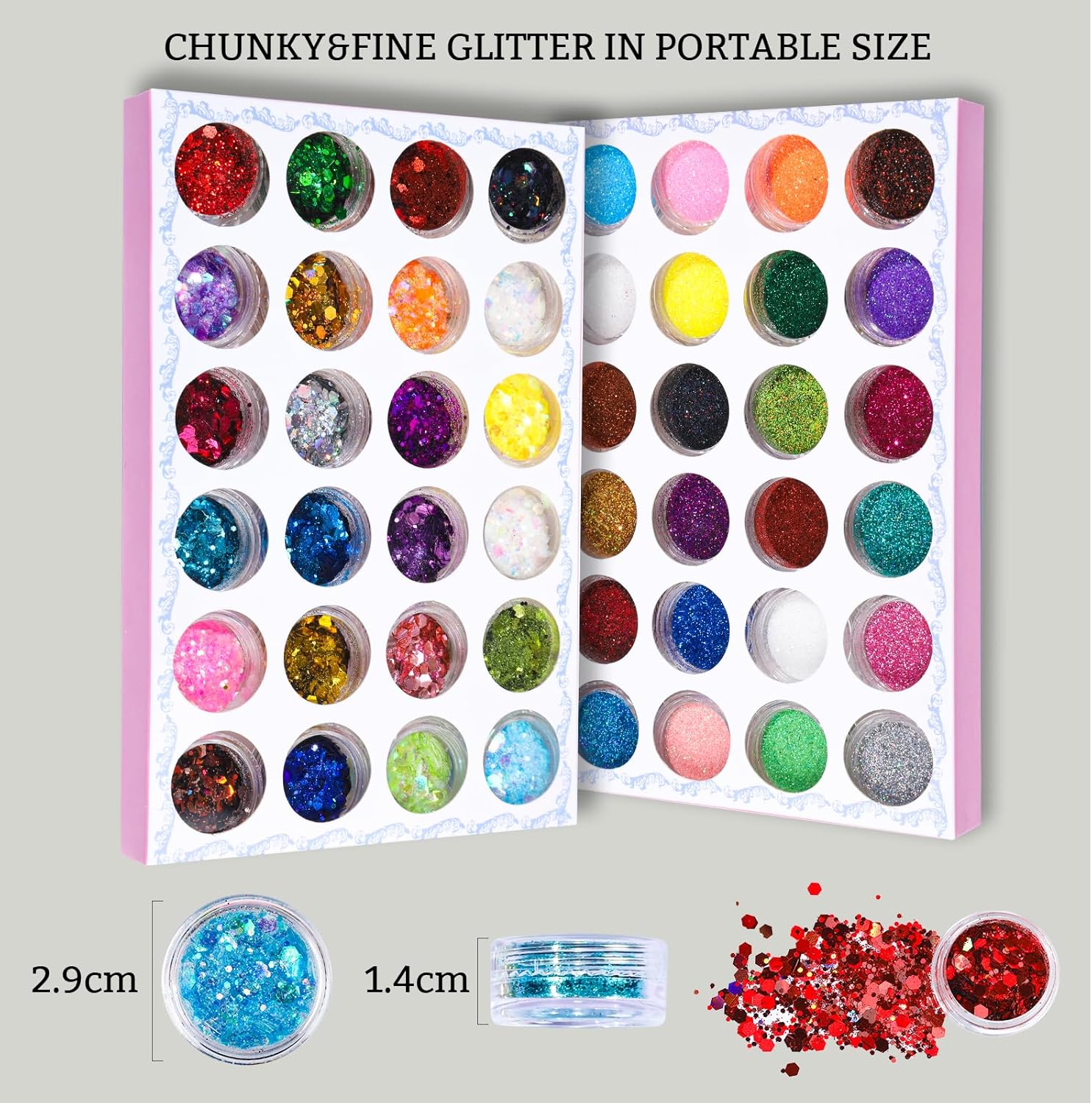 48 Color Chunky & Fine Glitter - Resin Art Images incelemesi ve fiyatı