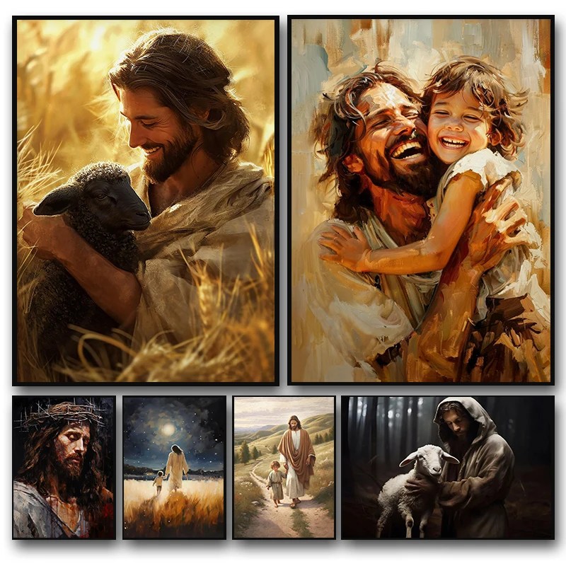 Classic Jesus Christ Walking o - Resin Art On Canvas incelemesi ve fiyatı