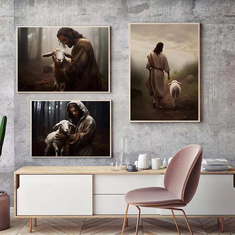 Classic Jesus Christ Walking o - Resin Art On Canvas incelemesi ve fiyatı