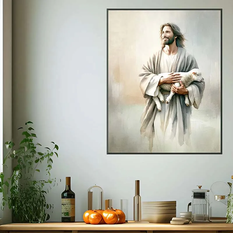 Classic Jesus Christ Walking o - Resin Art On Canvas incelemesi ve fiyatı