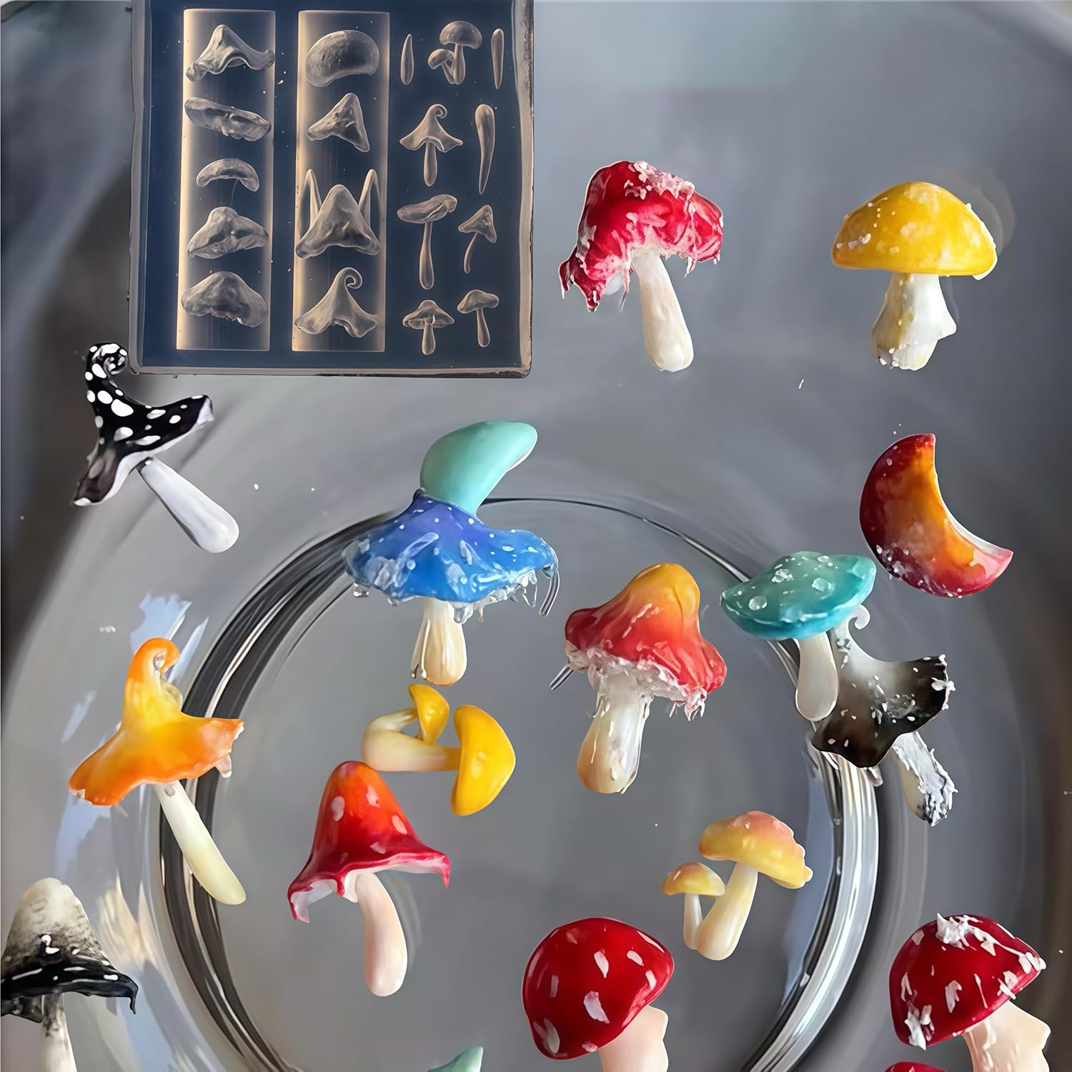 3D Mushroom Nail Mold Silicone - Resin Art Images incelemesi ve fiyatı