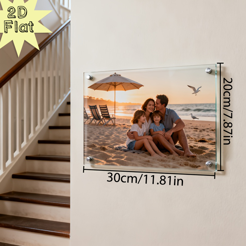 1Pc Custom Family Photo Acryli - Resin Art Anniversary Gift incelemesi ve fiyatı