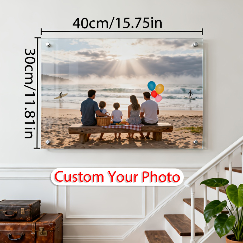 1Pc Custom Family Photo Acryli - Resin Art Anniversary Gift incelemesi ve fiyatı