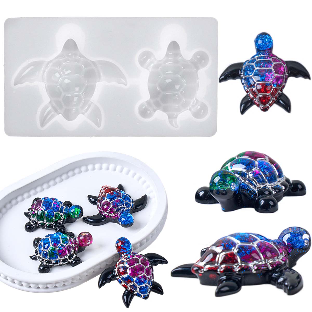 3D Sea Turtle Keychain Silicon - Resin Art Kit With Molds incelemesi ve fiyatı