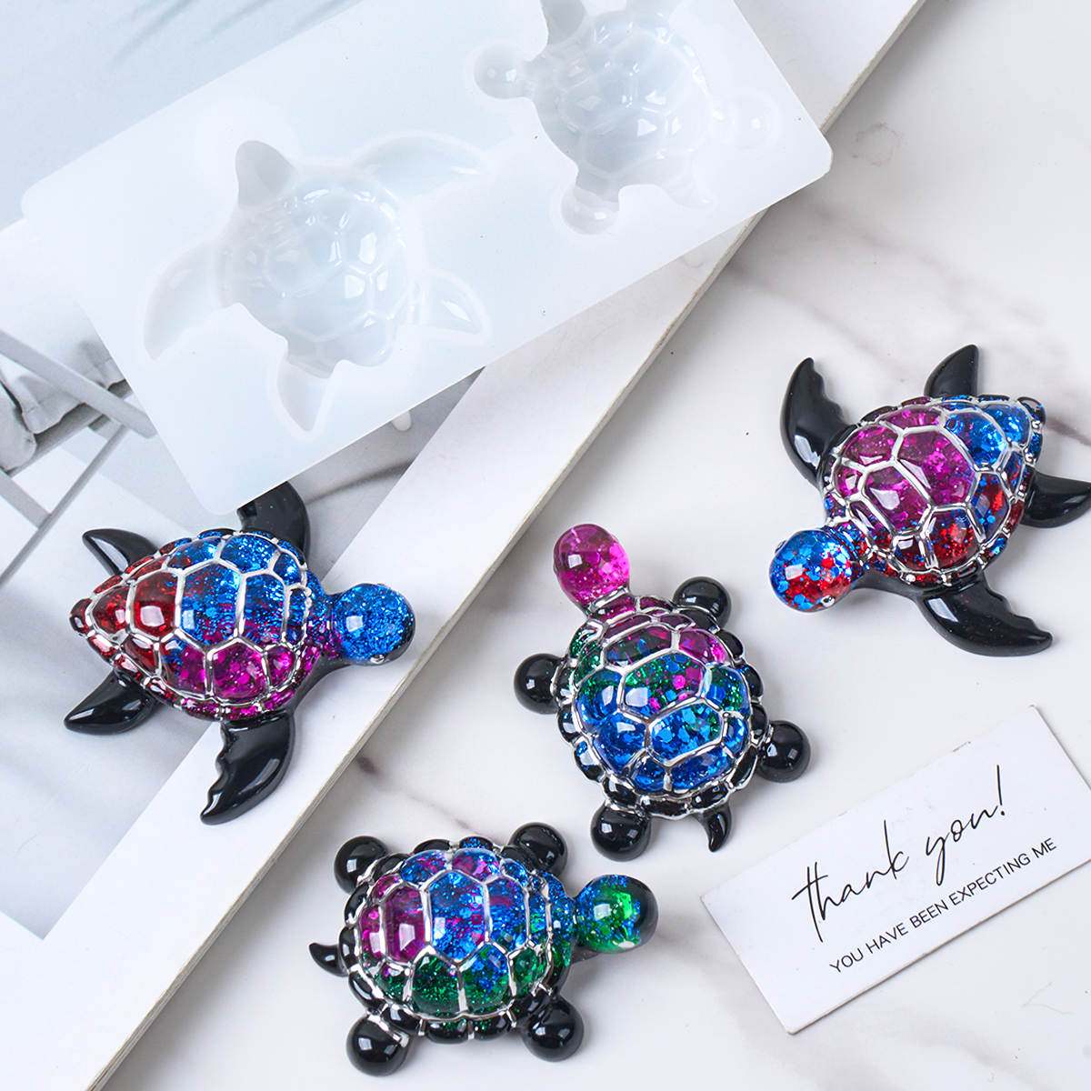 3D Sea Turtle Keychain Silicon - Resin Art Kit With Molds incelemesi ve fiyatı