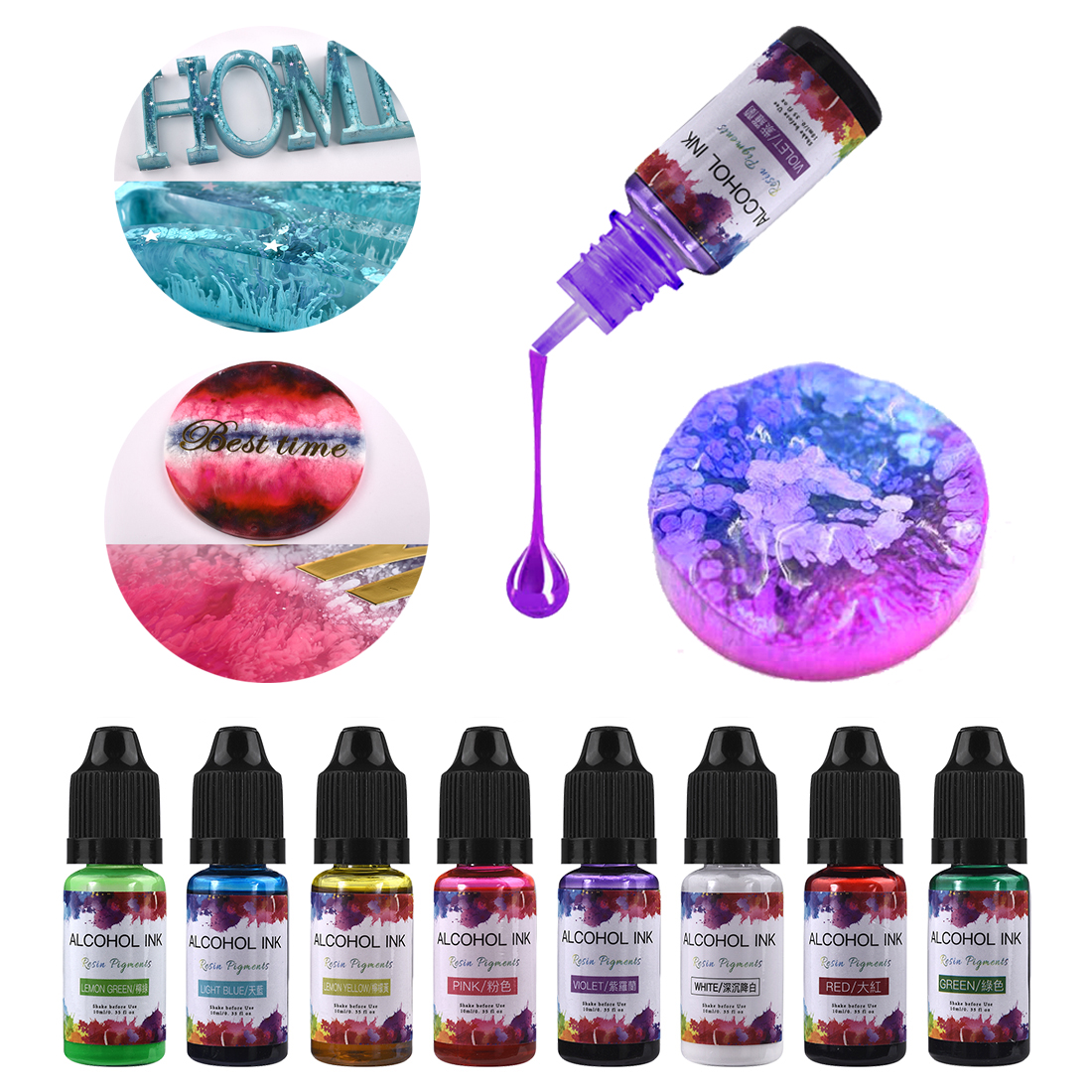 10ml/15ml Art Ink Alcohol Resi - Resin Pigment Alcohol Ink incelemesi ve fiyatı