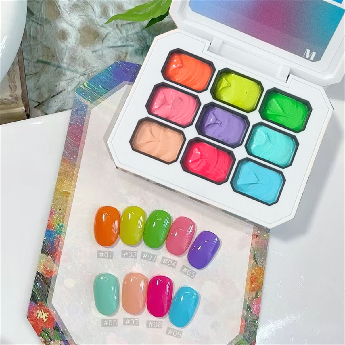 1pc 9-color solid nail polish  - Resin Art Gel incelemesi ve fiyatı