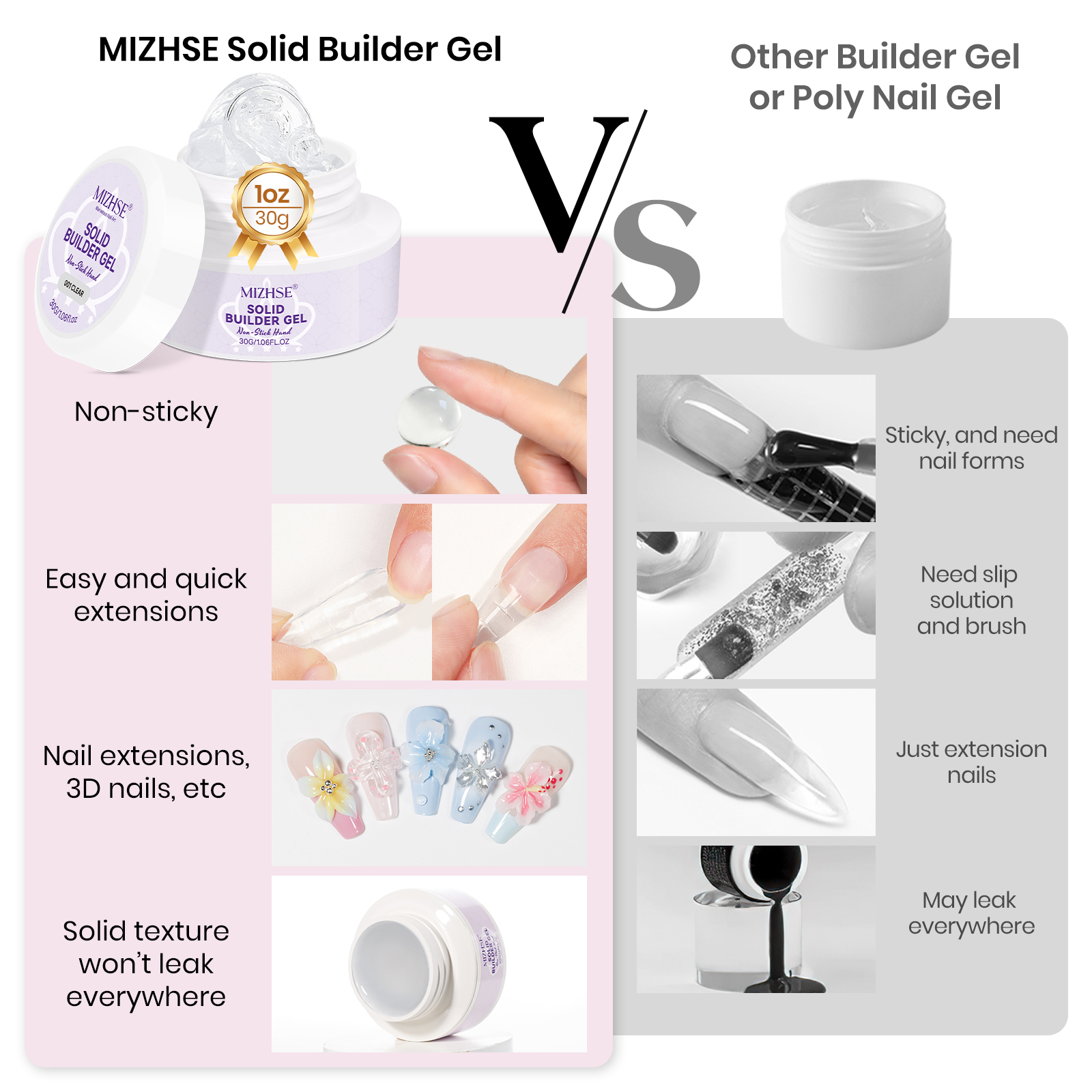 MIZHSE Builder Nail Gel White  - Resin Art Gel incelemesi ve fiyatı