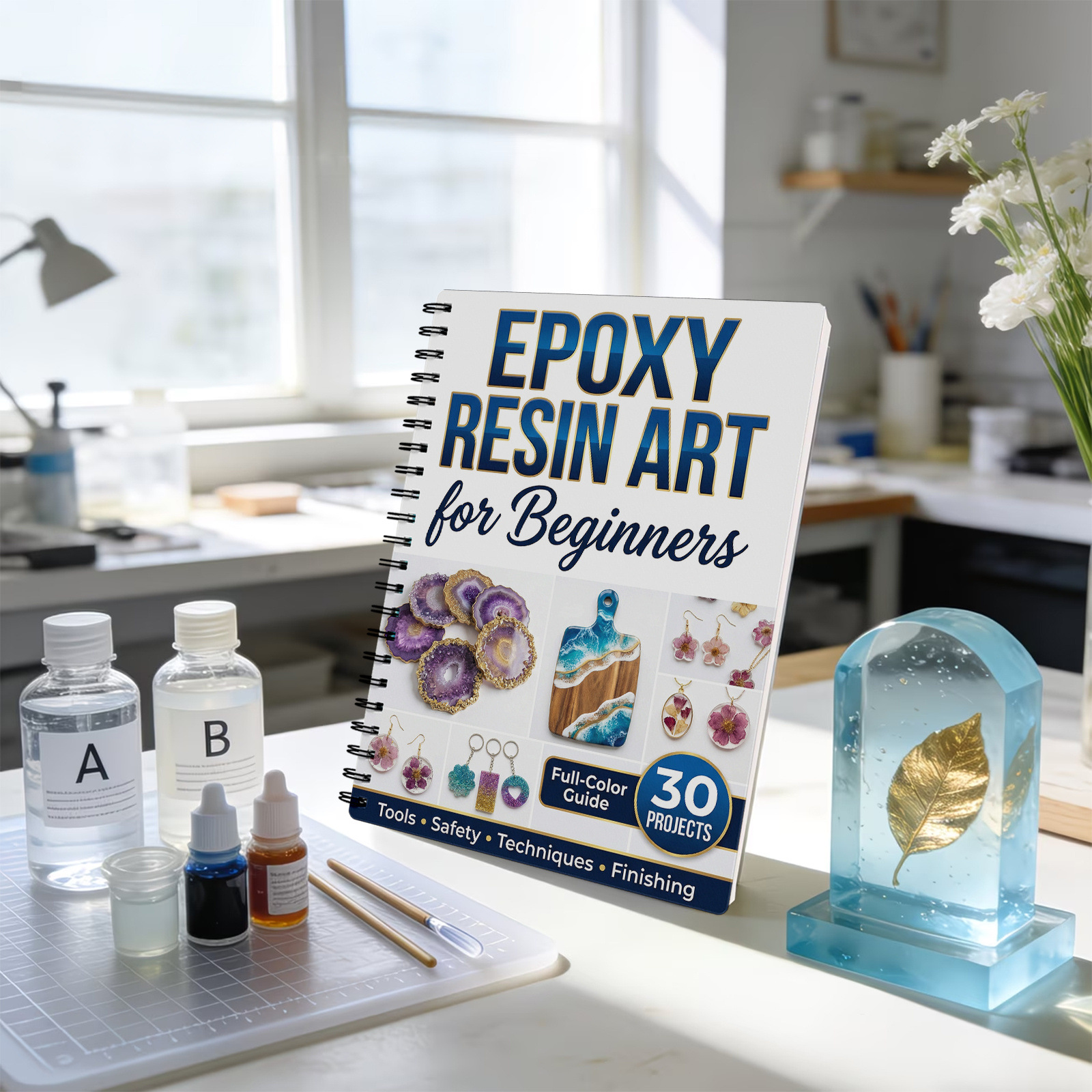 Epoxy Resin Art Book Guide Lea - Resin Art Guide Book incelemesi ve fiyatı