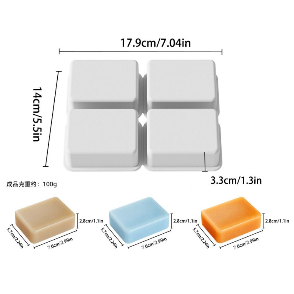 4 Cavity Rectangle Soap Mold H - Resin Art Cube incelemesi ve fiyatı