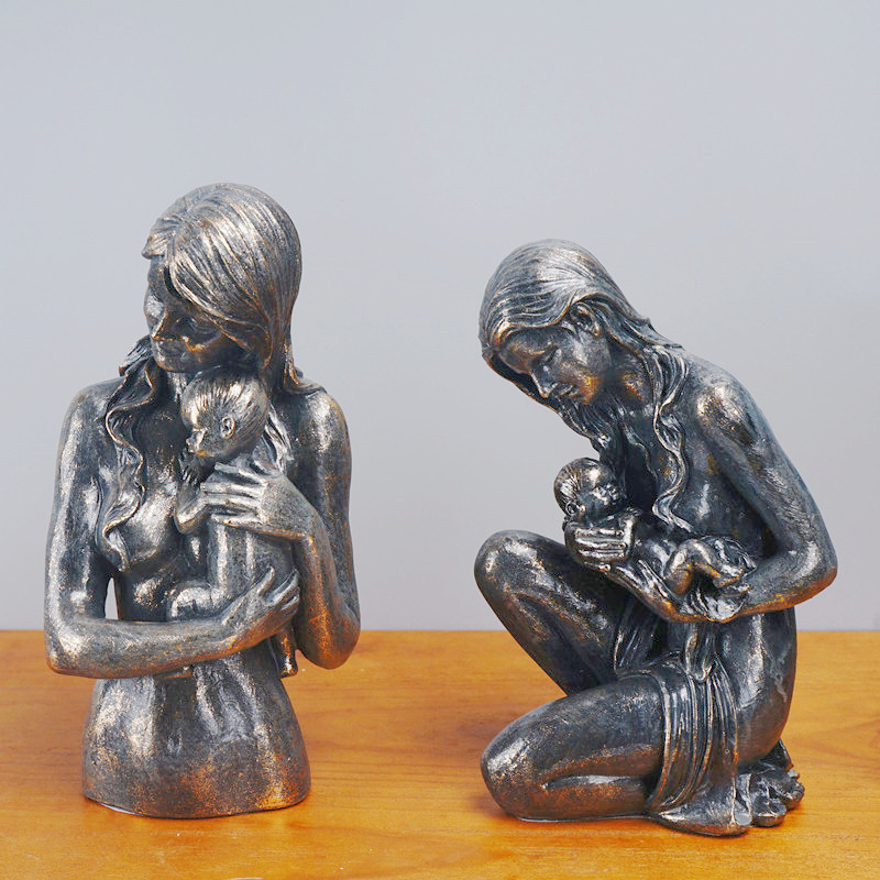 Mother Child Resin Sculpture H - Resin Art Anniversary Gift incelemesi ve fiyatı