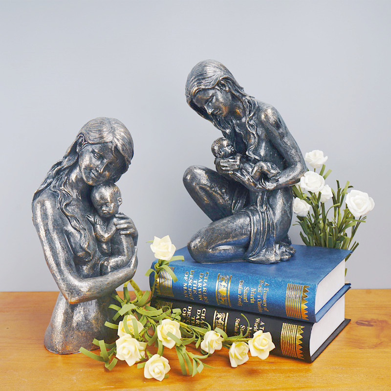 Mother Child Resin Sculpture H - Resin Art Anniversary Gift incelemesi ve fiyatı