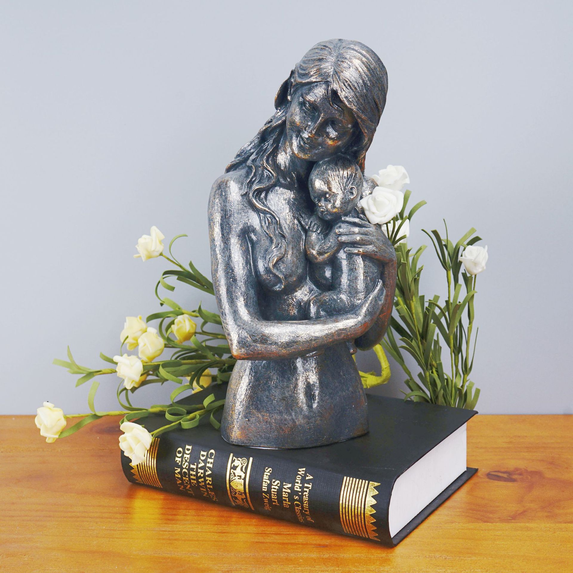 Mother Child Resin Sculpture H - Resin Art Anniversary Gift incelemesi ve fiyatı